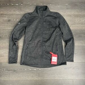 The North Face Skyline Full Zip Jacket Medium NWT Women's Dark Grey Heather Logo